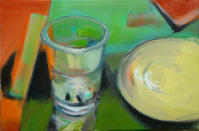 Öl auf Nessel, 30x45