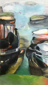 Öl auf Nessel 140 x 80 cm